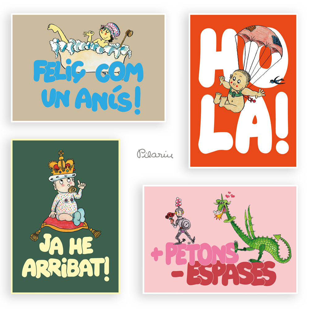Postal "+Petons -Espases"